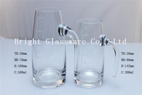 Quality glass wine decanter with handle glass water bottle cheap glass teapot for sale