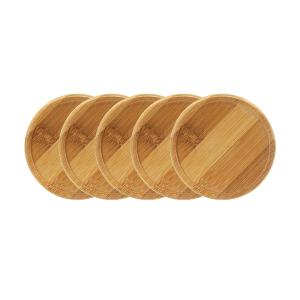 small round bamboo coaster cup holder for customized
