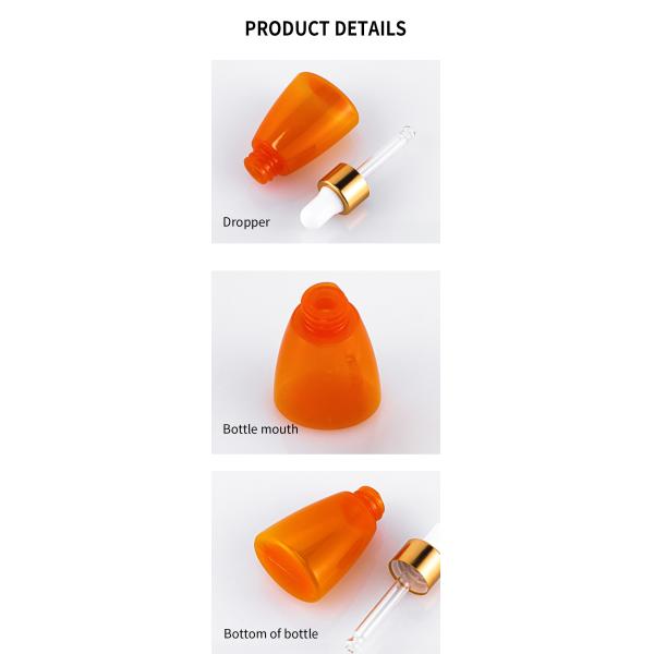 Orange Essential Oil Plastic Serum Dropper Bottle 10ml Screen Printing