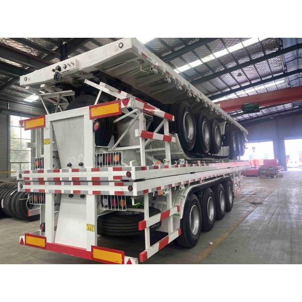 Truck Trailer 4-Axle 100 Ton Flatbed Semi-Trailer for Customization Applications