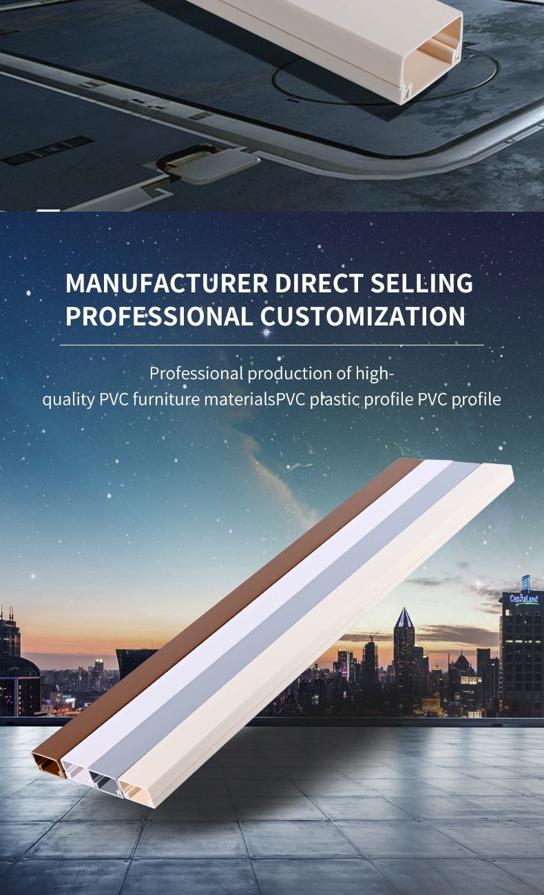 Extrusion Profile Plastic Cable Duct PVC Floor Trunking PVC Conduit Trunking