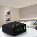 Mini LED Display Clock Portable Radio , FM Radio Alarm Clock For Home