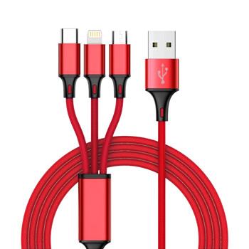 Quality 3 In 1 USB Data Charging Cable Nylon Braided Material ROHS Certificate for sale