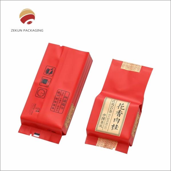 Quality Gravure Printing Tea Packaging Bag With Zipper Top And Customized Capacity for sale