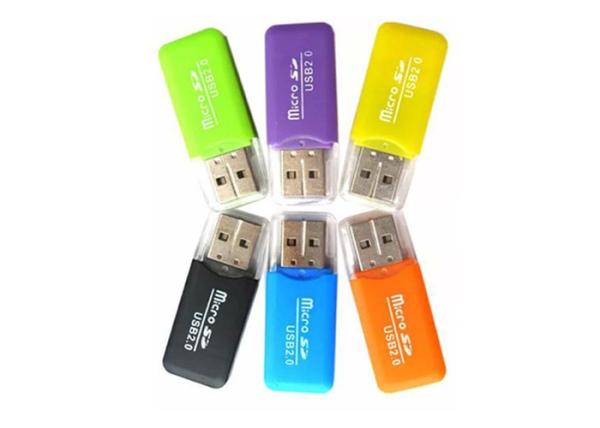 Quality Usb 2.0 Single Slot Portable Card Reader 4.8 X 2 X 0.6cm For PC Laptop for sale