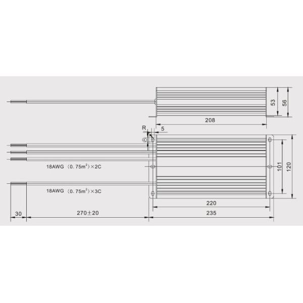 Ip67 High Power Led Driver , 300w Led Driver 47-63 HZ Output Frequency