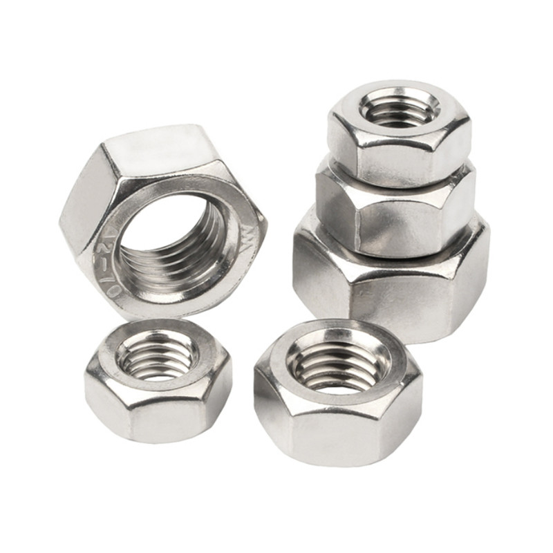 DIN985 A2 Stainless Steel Hex Nylock Nut Metric Sizes A2-70 SS304 Nylon Insert Lock Nuts