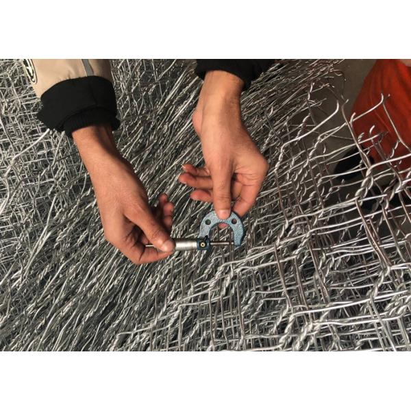 Galfan Gabion Mesh Cage 3.2mm Hexagonal 1x1x1m Flood Control