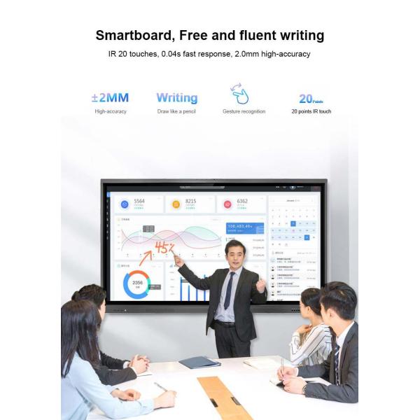 Conference UHD Infrared Interactive Panel For Classroom LCD E Whiteboard