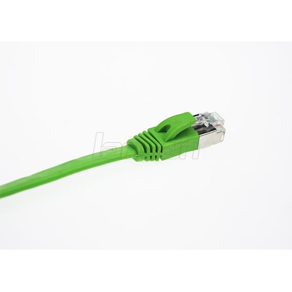 Green Gold Plated Ca5e Patch Cord 3m For Ethernet CMX Fire Rating HDPE Insulation