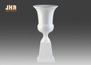 Buy cheap Durable Fiberglass Planters Floor Vase Glossy White product