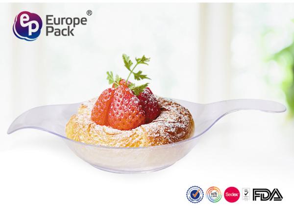 Quality ISO9001 Transparent Non Washing Disposable Dessert Dishes With Handel for sale