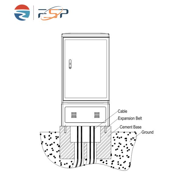 FDC 96A IP65 SMC Outdoor Fiber Distribution Cabinet for FTTH FTTX 1035 * 550 * 310 mm
