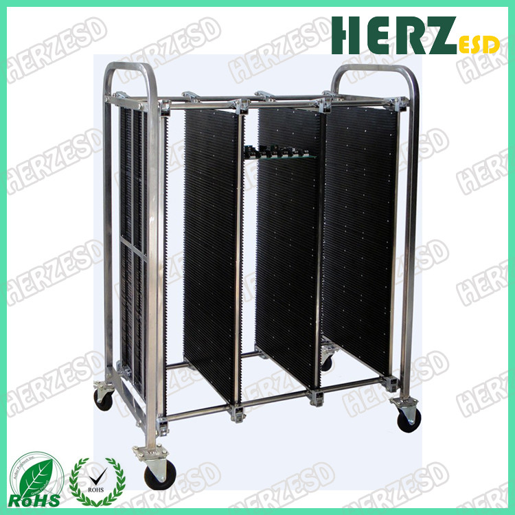 Four Wheels Design ESD Storage Racks Circulation Cart Frame Size 1100 × 620 × 1300mm