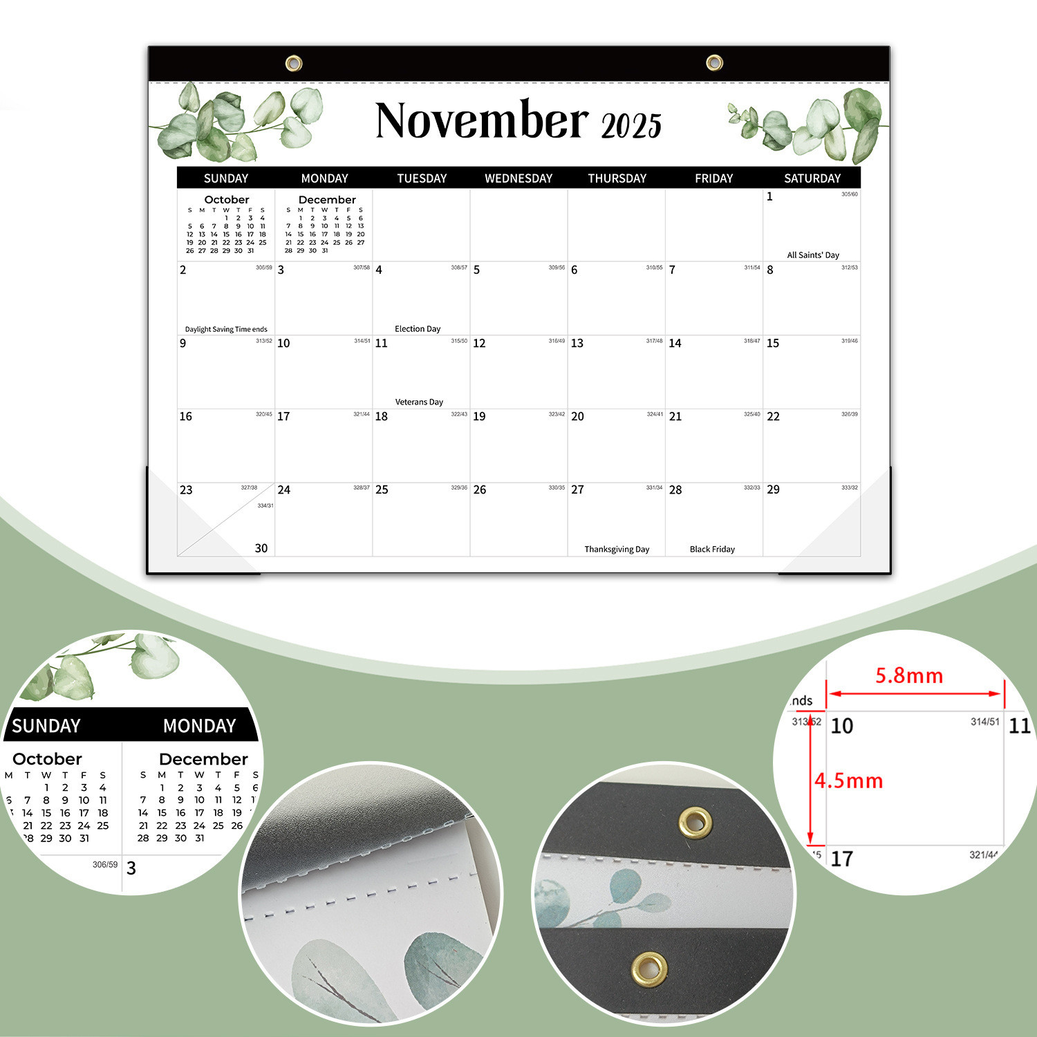 1 Calendar of Business Branded Custom Desk Calendars for End Month December