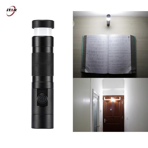 Quality 18650 Li Ion Battery USB C Rechargeable Camping Flashlight Dual LEDs IP65 Aluminum for sale