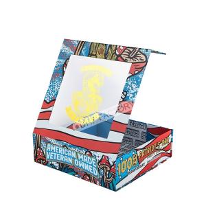 Buy cheap Stylish Full Color Printed Foldable Magnetic Boxes With Display Window product