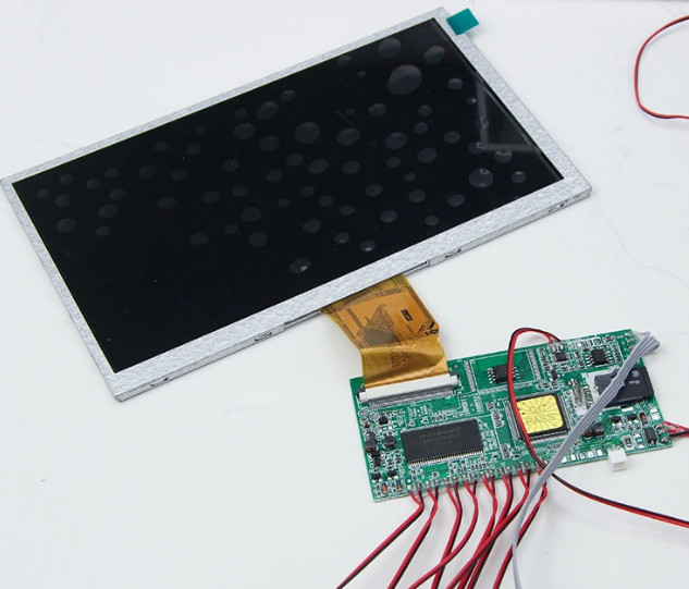 7 inch TFT LCD display video module with control buttons used for custom POP video display