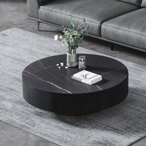 China RCT-1248 Modern Multifunctional Marble Top Round Coffee Table With Storage Drawer on sale