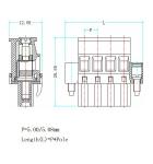 Plug-in Terminal Block with fixing screw header Pin pitch: 5.08 mm / 0.2 in