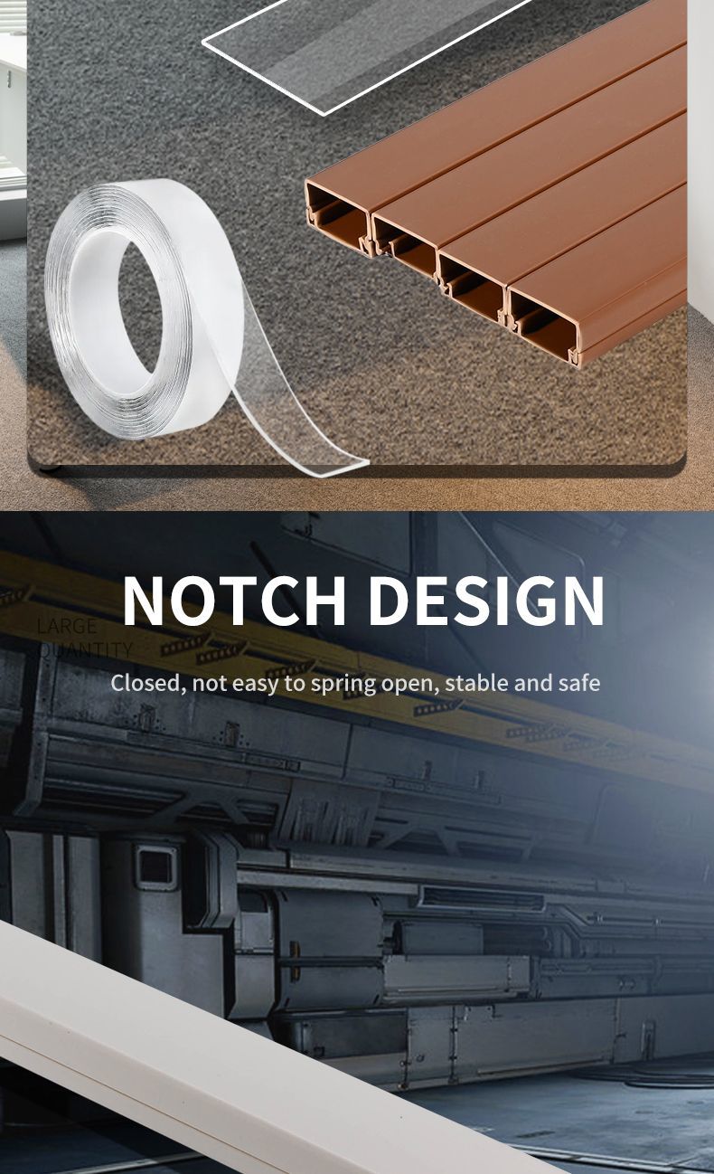 Extrusion Profile Plastic Cable Duct PVC Floor Trunking PVC Conduit Trunking