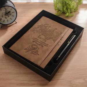 Buy cheap Spiral Binding Custom Diary Leather Notebook Executive Gift Set product