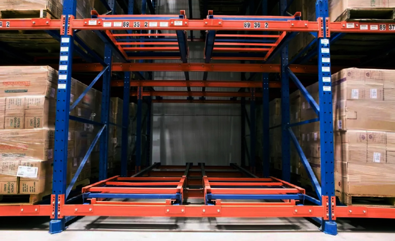 Push Back Pallet Rack High Density Warehouse Storag Rack