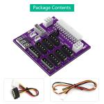 Computer Power Supply ATX 24Pin to 8 x IDE Molex 4Pin and 2 ATX 6Pin Power
