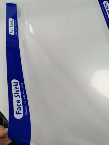 Quality Disposable Face Shield Material 0.25mm Anti Fog PET Sheet Splash Proof for sale