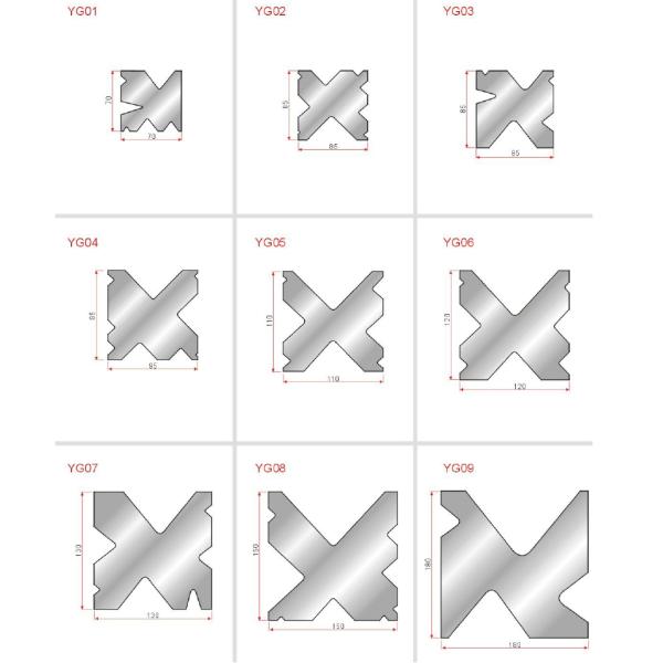 Hydraulic Multi V Bottom Mold V Die For Press Brake Radius Tools