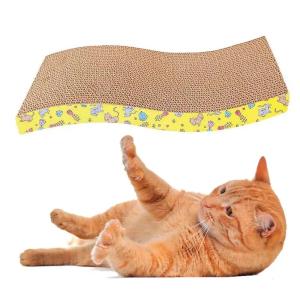 Cardboard Wave Cat Scratcher Durable Cat Scratching Pad Reversible