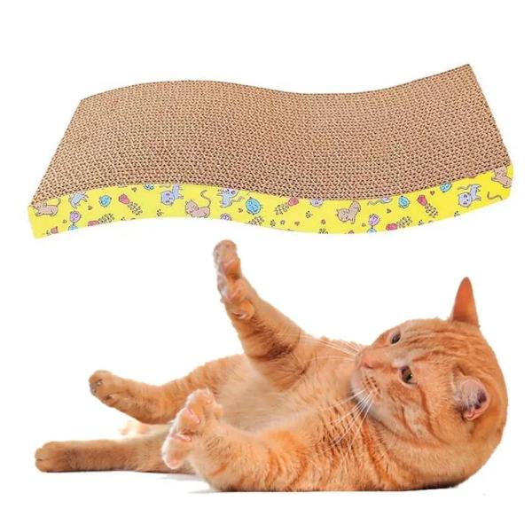 Quality Cardboard Wave Cat Scratcher Durable Cat Scratching Pad Reversible for sale