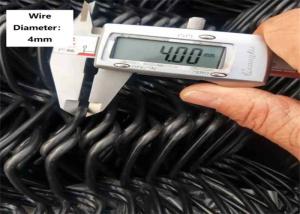 4mm Wire Diameter Chain Link Fencing Galvanised Black And Green Highway Use