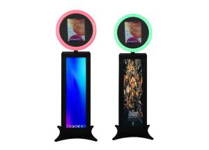 Colorful LCD Light Ipad Photo Booth Social Selfie Booth Live Stream Youtube Tiktok Video Shooting
