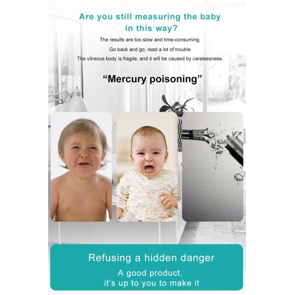 Eco - Friendly Infrared Forehead Thermometer Non Contact ABS Plastic Material