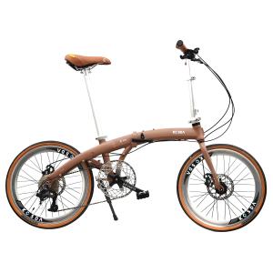 U Brakes Folding Mountain Bike With Single 7 Speed 18 Inch Fold Bicycle