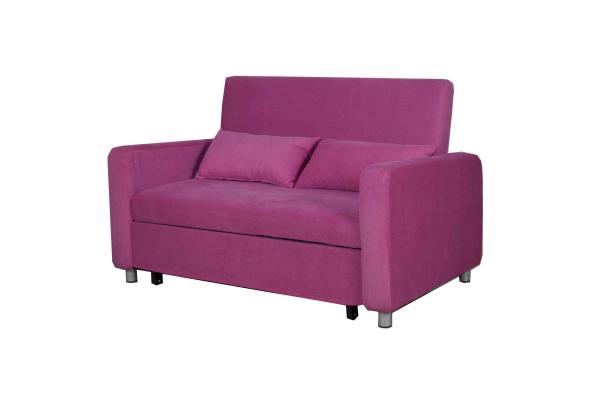 Quality Adjustable Footrest Home Convertible Sofa Bed Upholstered Two Pillow With Cup Holders for sale