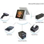 Intel Celeron J1900 Quad - Core Retail Pos System , USB X 6 All In One Touch Pos