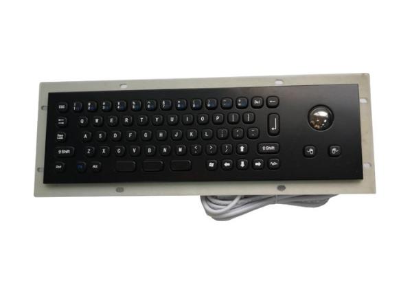 Quality Panel Mount Marine Keyboard With Trackball , Mini 68 Black Keys Portable Usb Keyboard for sale