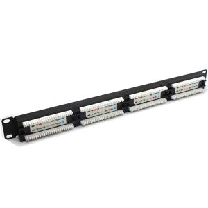 19 Inch 1U 24port Cat5e UTP Network Patch Panel Unshielded Cat5 Keystone Jack