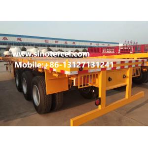 China 40 Foot Flat Bed Semi Trailer 3 Axle Semi Truck Flatbed Trailer on sale