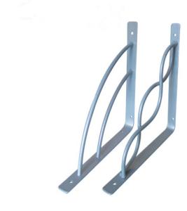 China Sliver Color 200*200mm Shelf Brackets Metal Shelf Hardware Anti Rust on sale