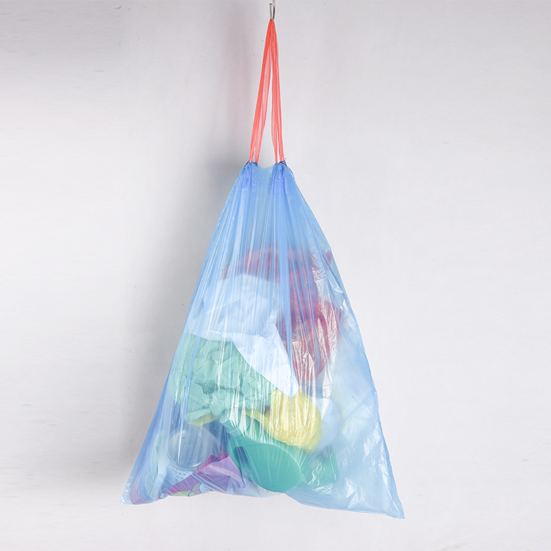HDPE Custom Logo Printing Garbage Bags With Drawstring For Interleaved