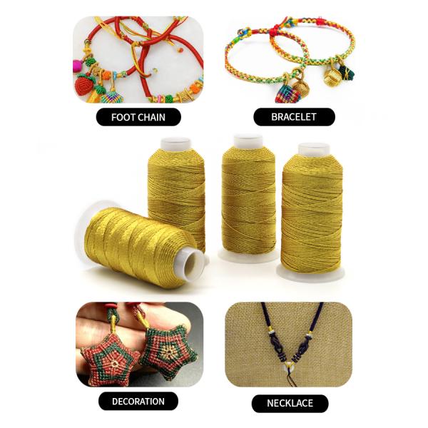 100g Gold And Silver Silk Muti-strands Polyester Metallic Yarn Thread for DIY Embroidery