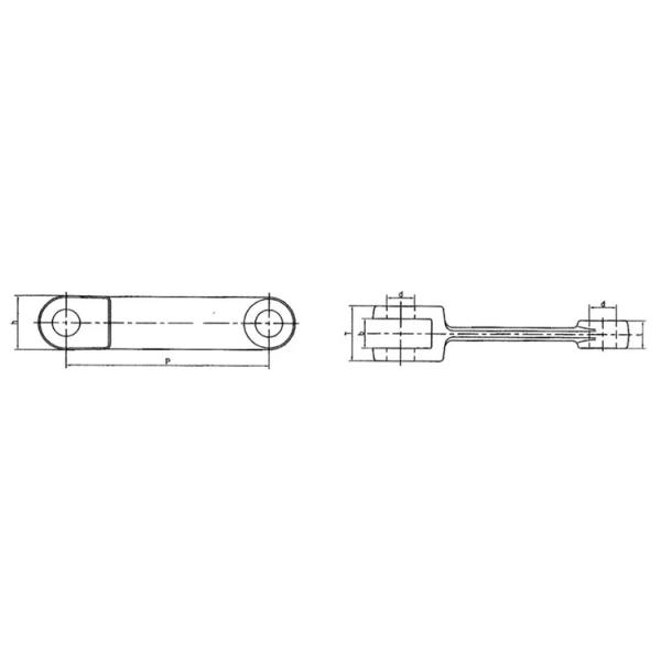 Drop Forged Forked Heavy Duty Conveyor Diffuse Chain For Agricultural Cement