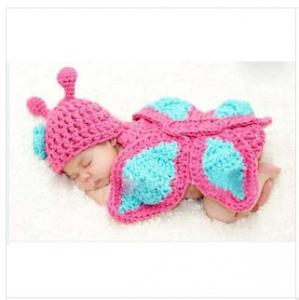 Buy cheap pink blue flower animal butterfly baby hat cap beanie set diaper cover Baby Costume Set product