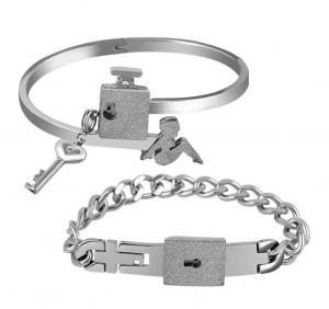 Buy cheap Personalized Stainless Steel Jewelry Key Lock Couples Fashion Bracelet product