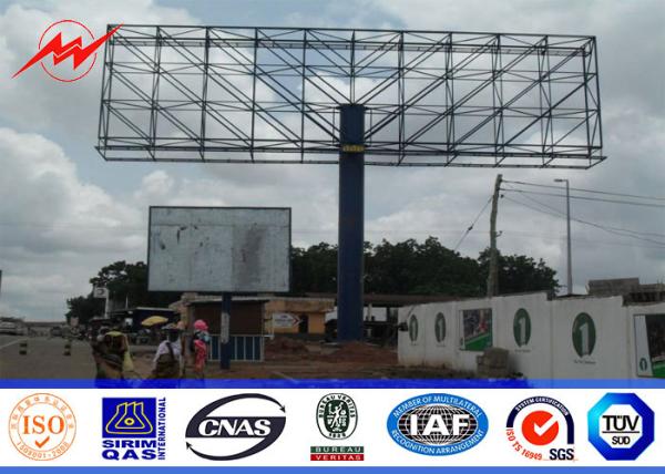 Quality Single Sided Steel Structure Outdoor Billboard Advertising For Highway for sale