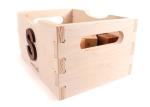 Several Color Wooden Crates With Handle , Custom Made Large Unfinished Wood Box