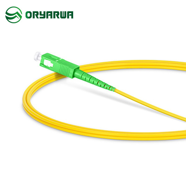 SC APC To SC APC Simplex Single Mode Patch Cord LSZH PVC
